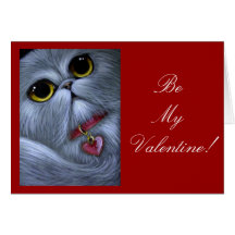 SILBERNER PERSISCHER CAT IST MEINE VALENTINSGRUSS-