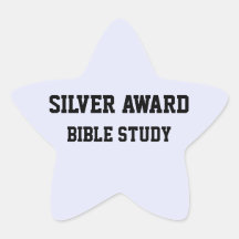 SILBERNER Preis-Bibelstudienaufkleber