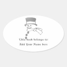 Silberner Schneemann Sticker
