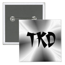 Silberner TKD Knopf Buttons
