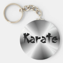 Silbernes Karate Keychain Schlüsselanhänger