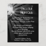 Silbernes Schein-Disco-Ball-Party Flyer