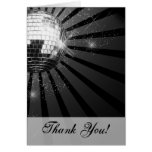 Silbernes Schein-Disco-Ball-Party Karte