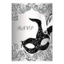 Silbernes schwarzes Masken-Maskerade-Party UAWG Individuelle Ankündigungen