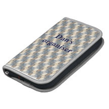 Silbrige blaue hexagones folio planer