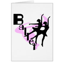 Silhouette-Ballett-T-Shirts und Geschenke Karte
