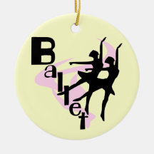 Silhouette-Ballett-T-Shirts und Geschenke Weihnachtsbaum Ornament