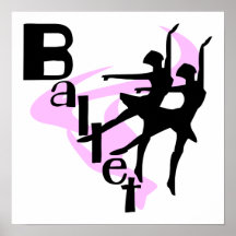 Silhouette-Ballett-T-Shirts und Geschenke Plakat