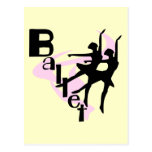 Silhouette-Ballett-T-Shirts und Geschenke Postkarte
