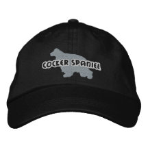 Silhouette-Cockerspaniel-gestickter Hut Bestickte Baseballmützen