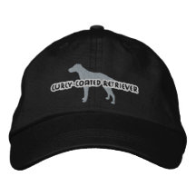 Silhouette-gelockter überzogener Retriever gestick Bestickte Baseballmütze