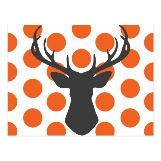 Silhouette Hirsch Kopf Postkarten Zazzle