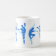 Silhouette tanzende Männer dancing men Kaffeehaferl