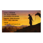 SILHOUETTEN mit WESTERN-HIMMEL-SONNENUNTERGANG-GES Visitenkartenvorlagen