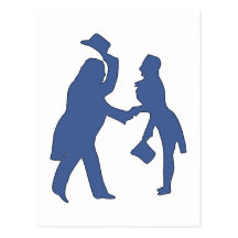 Silhouetten silhouettes Männer men Postkarte