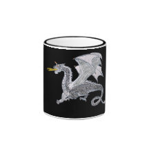 Silver Dragon Night Coffee Mugs