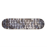 Silver Sparkling Sequin Look Skateboard