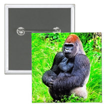 Silverback-Gorilla-Foto-Malerei Button