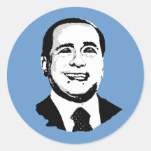 Silvio Berlusconi Runde Aufkleber