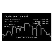 Simple Real Estate Broker Business Cards