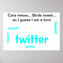 Sind Sie eine Katze oder ein Vogel? Plakatdruck
