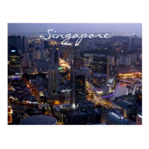 Singapur-Stadt Postkarten