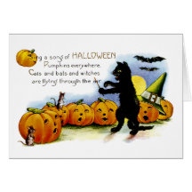 Singen Sie ein Lied von Halloween Grußkarten