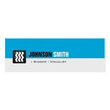 Singer / Vocalist - Personal Aqua Blue Business Card Templates