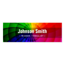 Singer / Vocalist - Radial Rainbow Colors Business Cards