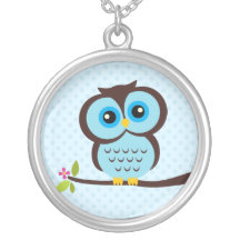 Single-Blau-Eule Selbst Gestalteter Schmuck