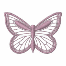 Single-Farbe gestickter Schmetterling Besticktes Hoodie