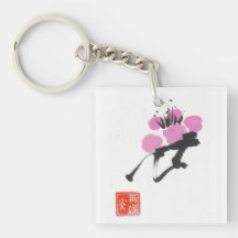 Single Plum Blossom Keychain