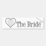SingleHeart-Braut-Grau Auto Sticker