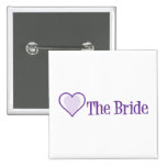 SingleHeart-Braut-Purp Anstecknadel