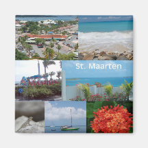 Sint Maarten-Heiliges Maarten-Foto-Collage Kühlschrankmagnet