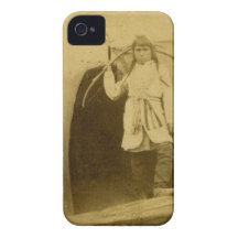 Sioux-Jäger mit Bogen durch T-Stück Pipi iPhone 4 Cover