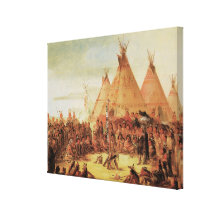 Sioux-Kriegs-Rat, C. 1848 Leinwand Drucke