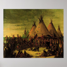 Sioux-Kriegs-Rat durch George Catlin Poster