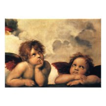 Sistine Madonna Engel durch RAPHAEL Sanzio Individuelle Ankündigungskarte