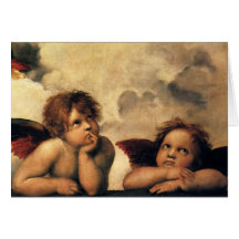 Sistine Madonna Engel durch RAPHAEL Sanzio Grußkarten