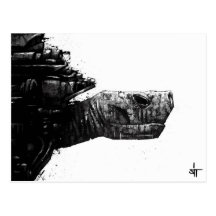 SITZEN Sie "Schildkröte " Postkarte