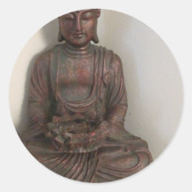 Sitzender Buddha Runde Aufkleber
