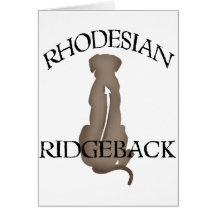 Sitzendes Rhodesian Ridgeback mit Text Karten