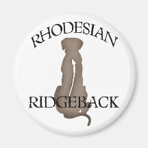 Sitzendes Rhodesian Ridgeback mit Text Magnete