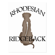 Sitzendes Rhodesian Ridgeback mit Text Postkarte
