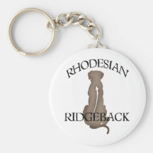 Sitzendes Rhodesian Ridgeback mit Text Schlüsselanhänger