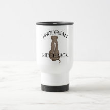 Sitzendes Rhodesian Ridgeback mit Text Teehaferl