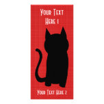 Sitzendes schwarze Katzen-Schattenbild Personalisierte Werbekarte