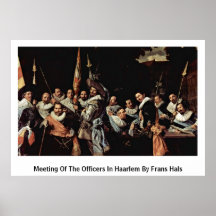 Sitzung der Offiziere in Haarlem durch Frans Hals Plakatdruck