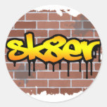 sk8er (Skater) Graffitientwurf Sticker